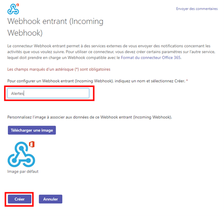 Créer et configurer le webhook entrant pour les notifications Shwett dans Microsoft Teams